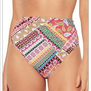 Bleu Rod Beattie Shirred High Waist Bikini Bottom